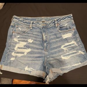 American eagle stretch distressed shorts